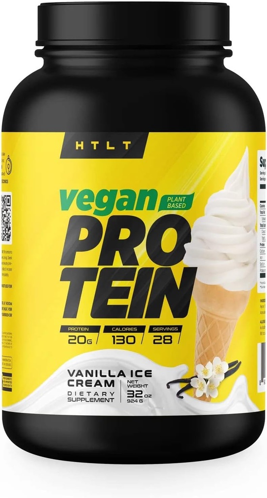 Proteína Vegan por HTLT □ Proteína Baseada em Planta em Pó de Ervilha & Arroz em Pó Mistura □ para alta protein shakes e assados, (Vanilla sorvete)