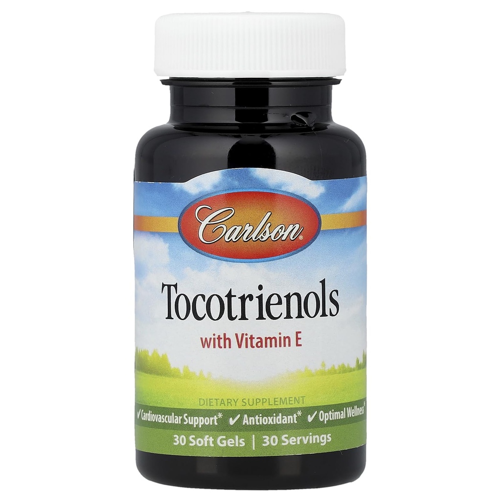 Carlson Labs Tocotrienols com Vitamina E Natural, 30 Softgels