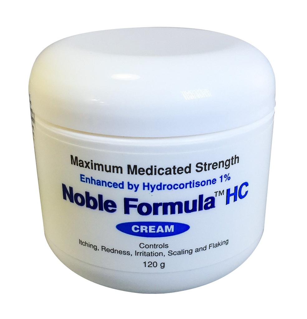 Noble Fórmula 1% Hydrocortisona Creme com .25% Piritione Zinc (Znp), 4 oz