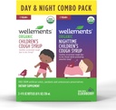 Wellements Organic Day & Nighttime Children's Cough Combo Syrup (Sarup da tosse das crianças) Aliviando Daytime & Nighttime Cough Relief USDA Organic (Pacote de valor) (2) 4 Fl Oz. Garrafas, 1 Ano+
