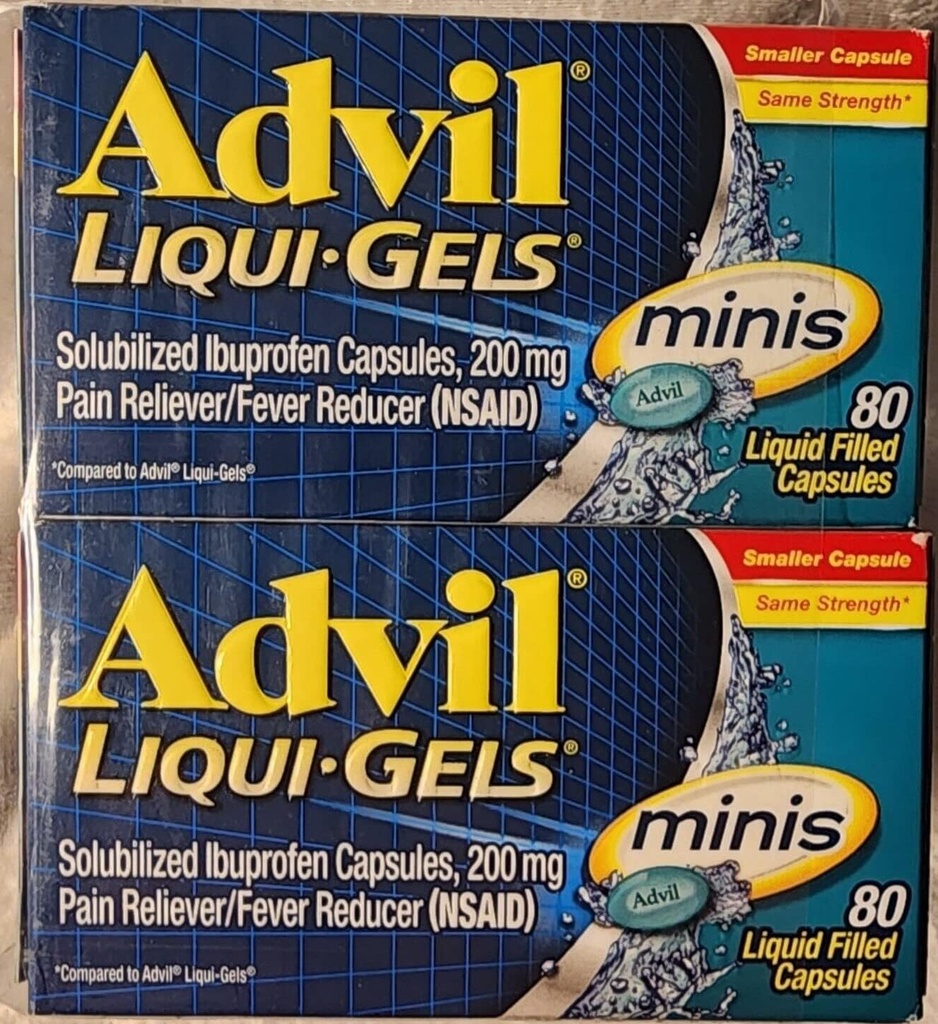 Advil Liqui-Gels Minis, 80 cápsulas por frasco (3 frascos)