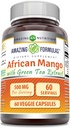 Fórmulas surpreendentes Mango Africano com Green Tea Extract Supplement 500 Mg por Servindo 60 Cápsulas Veggie