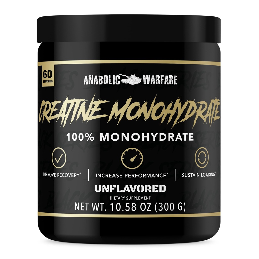 Creatina mono-hidratada de guerra anabólica, recuperação pós-treino, aumento de desempenho, carga de sustentação, Creatina Premium* (60 porções)