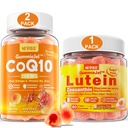 NEVISS Pastilhas de Luteína sem Açúcar 60 Count + CoQ10 Gummies 120 Count