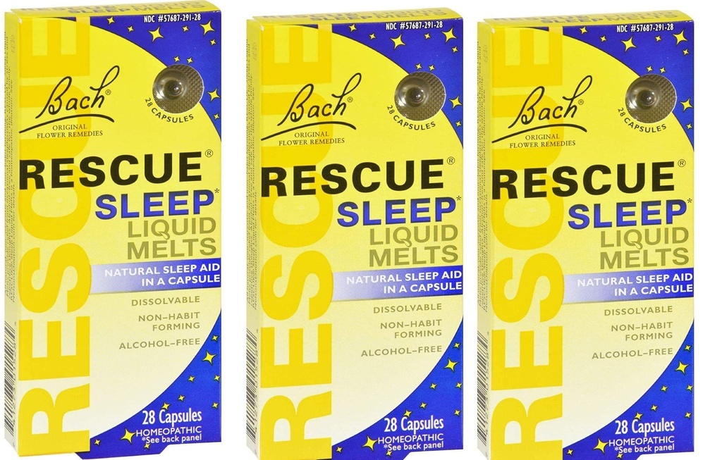 Bach Resgate Sleep Liquid Melts, Cápsulas Dissolváveis 28 ea ( Embalagem de 3 )