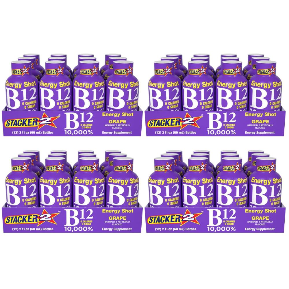 Empilhador 2 Uva B12 Energia Tiro, 2 onças (Pack de 48)
