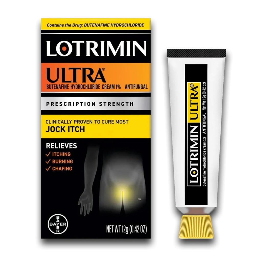 Lotrimin Ultra Jock Comich Creme - poderoso tratamento de cloreto de butenafina para Jock Comichão, 0,42 Ounce (12 Grams) (Packaging May Vary)