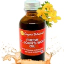Óleo de Ervas Frescas de St. John - Selvagem Colhida nos EUA, Solução Natural para Desconforto Nervo, Erupções da Pele, Cuidados com Feridas, Cicatriz e Stretch Marks - Pele, Rosto, Corpo, Cabelo, Óleo de Massagem (2 Oz)