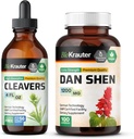 BIO KRAUTER Cleavers Tintura 4 Fl. Oz. & Dan Shen 100 Cápsulas