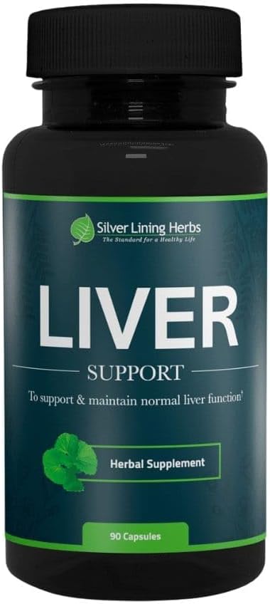 Suporte de Fiação de Prata Herbs Fígado - Suporte de ervas para ajudar a manter a saúde do fígado - Cuidado de fígado natural para apoiar sistema imunológico e alergias - 90 Cápsulas