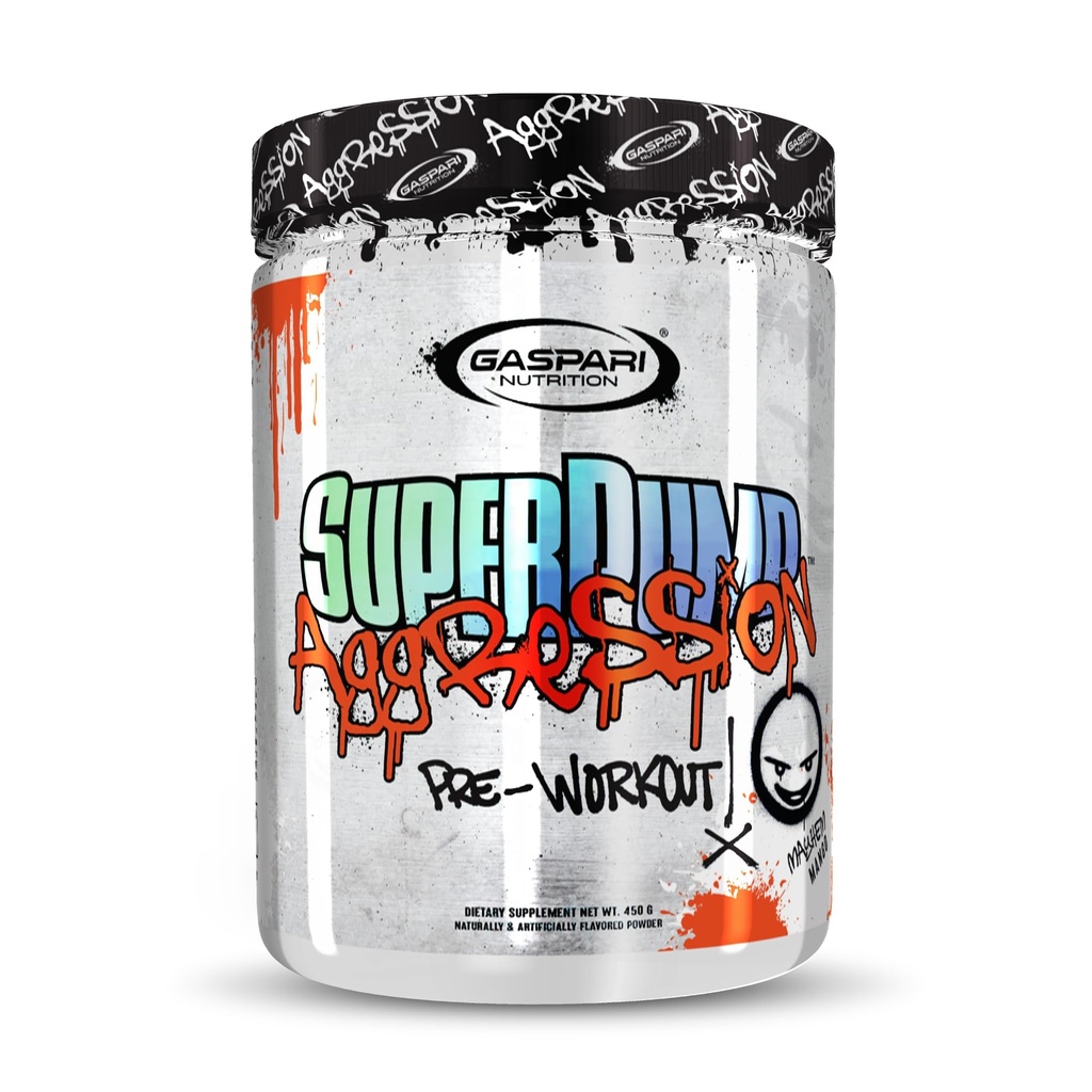 Gaspari Nutrition SuperPump Agression Pré-treino: Energia, Foco, Endurance e Recuperação, com Creatina e Cafeína (25 Servos, Mango Mayhem)
