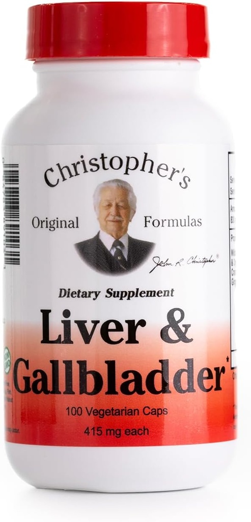 412494-Christopher's Fígado e Bexiga Gall - 425 mg - 100 Cápsulas Vegetarianas