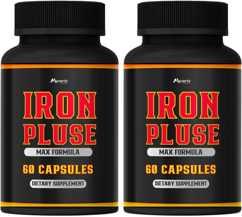(2 Pack) Cápsulas IronPulse Fórmula Max, Cápsulas de suporte IronPulse Max, Pílulas de pulso de ferro, Pílulas IronPulse, Pílulas de suporte de pulso de ferro, Pacote de 2