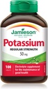Jamieson Potássio 50 mg, 100 comprimidos
