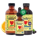 ESSENCIAIS FILHOS Suporte imunológico 3-Pacote - Vitamina C Líquida, Primeira Defesa e Echinacea - Suplementos Imune Boosting para lactentes, crianças e crianças