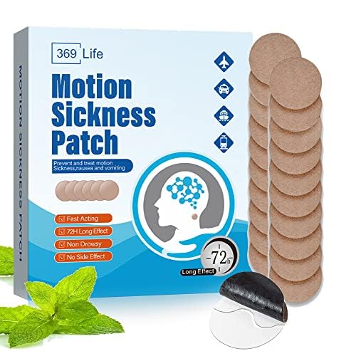 Motion Sickness Patches, Sea Sickness Patch para Cruzeiro - Adultos e Crianças ((20 Count - Pack of 1))