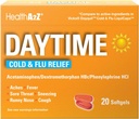 HealthA2Z® Diurno – Medicina do frio e da gripe – Poderoso Multi-sintoma Durante o dia (20 Softgels) (Medicina do frio e da gripe do dia (20 Count Pack of 1))
