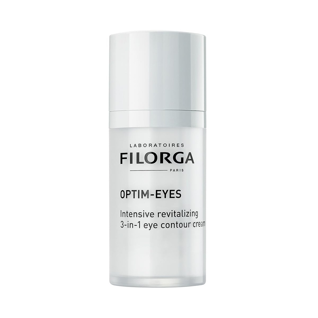 Filorga Optim-Oyes Eye Cream, Revitalizando 3 em 1 tratamento da pele para a redução rápida de círculos escuros, rugas e puffiness ao redor dos olhos, 0,5 fl. oz.