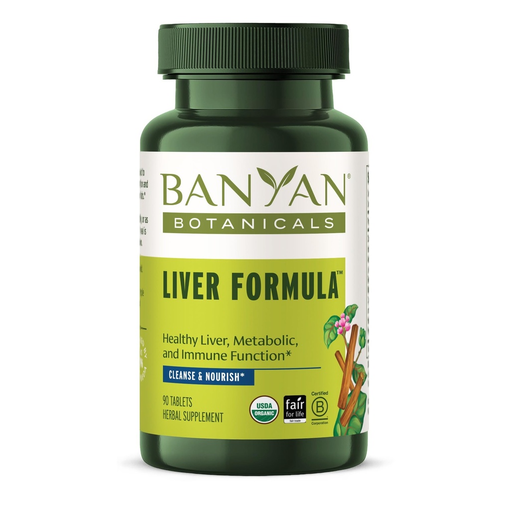 Banyan Botanicals Fígado - USDA Organic, 90 Comprimidos - Limpar ervas amargas para desintoxicar o fígado & vesícula biliar*