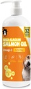Óleo de salmão para cães e gatos . Omega 3 Suplemento de óleo de peixe para pele saudável & casaco, articulação e suporte ósseo, alívio de alergia e defesa de inflamação ..