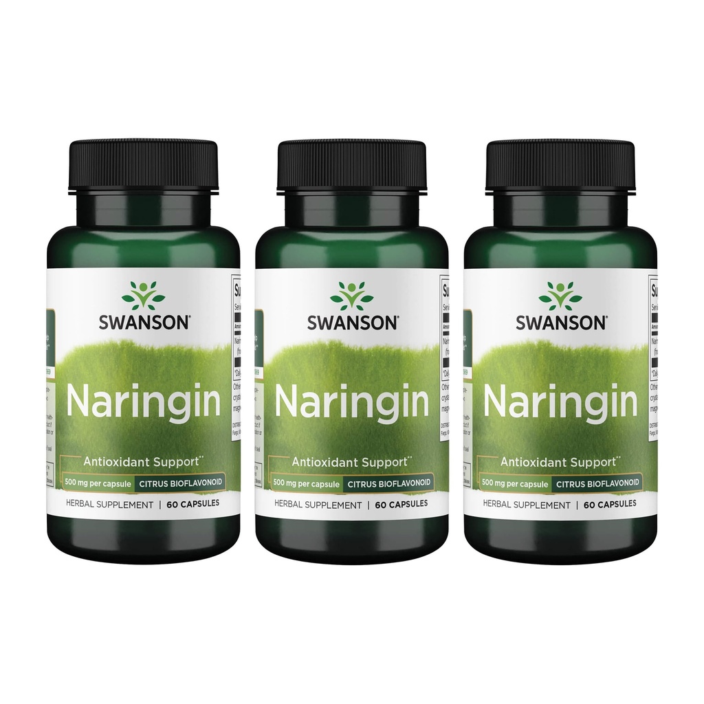 Swanson Naringin 500 Milligrams 60 Cápsulas (3 Embalagem)