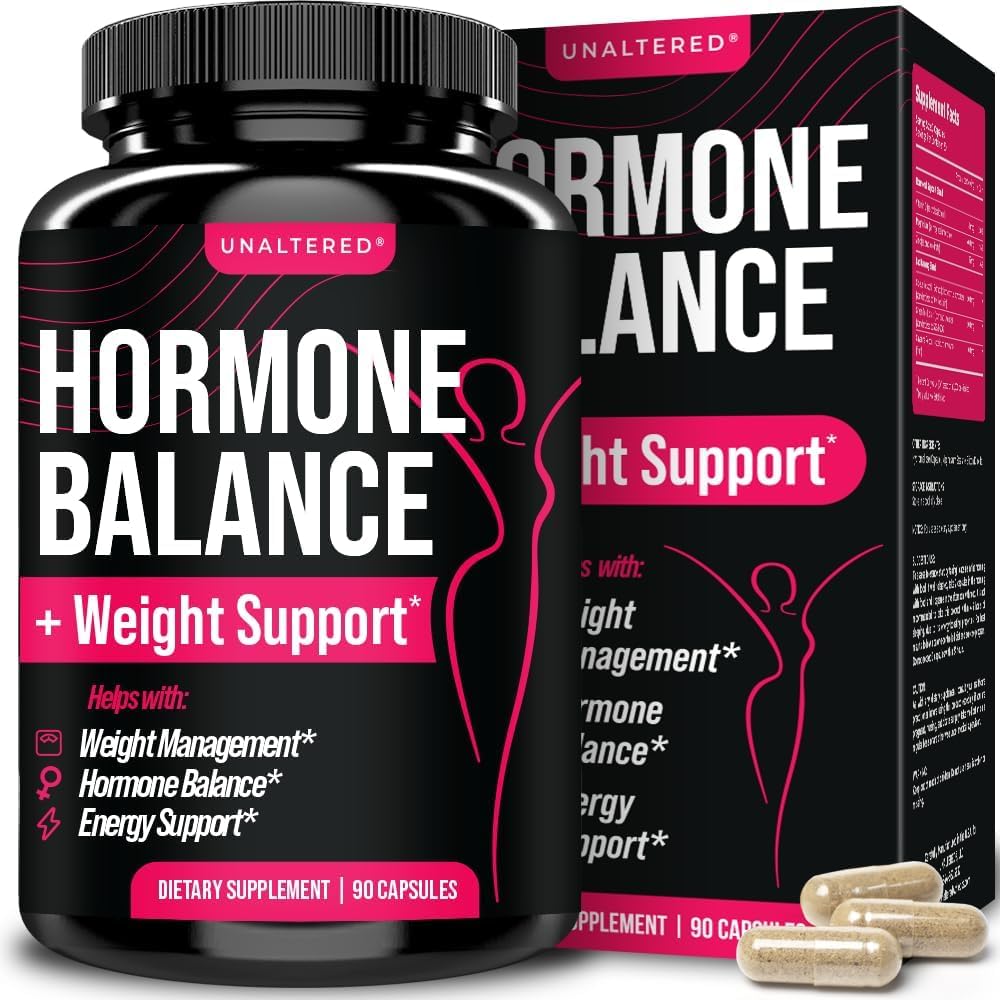 Equilíbrio de Hormônio Unaltered para Mulheres Gestão de Peso - Apoio Natural Hormonal Bem-Estar - Características Extrato de Chá Verde, Cayenne, Magnésio, & Zinco - 90 Cápsulas Vegan