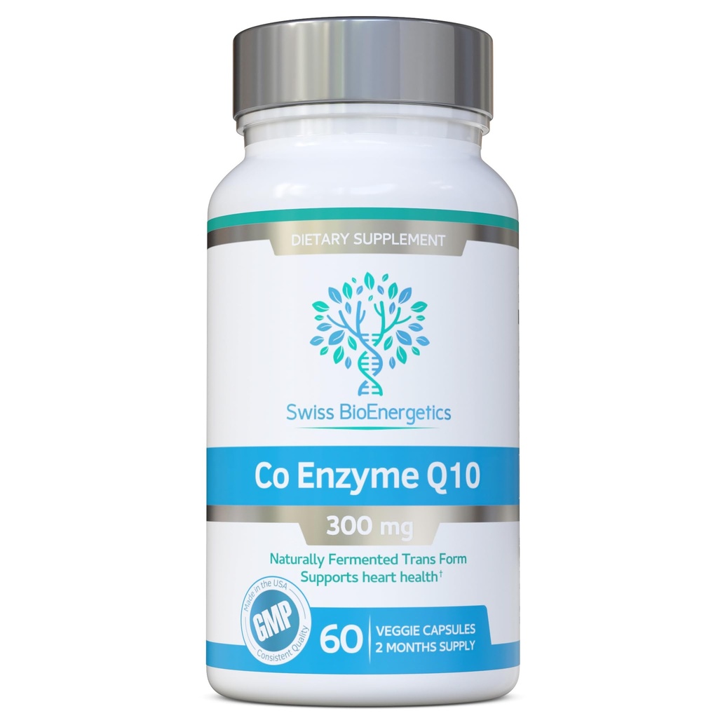 Co Enzime Q10 CoQ10 300mg 60 Cápsulas - Superior Forma Trans naturalmente fermentado
