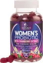 Probióticos para as mulheres Gummies com cranberry - 6 Premium Strains para equilíbrio PH, Saúde Digestiva, Suporte Vaginal e Imune, 3 bilhões UFC, Gummy Probiótico da Mulher para saúde feminina - 120 chicletes