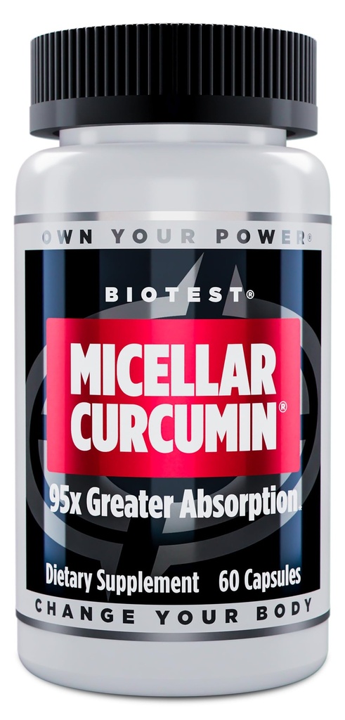 Biotest Micellar Curcumin - 95x Absorção - UCLA Inventado e Patenteado - 60 Cápsulas