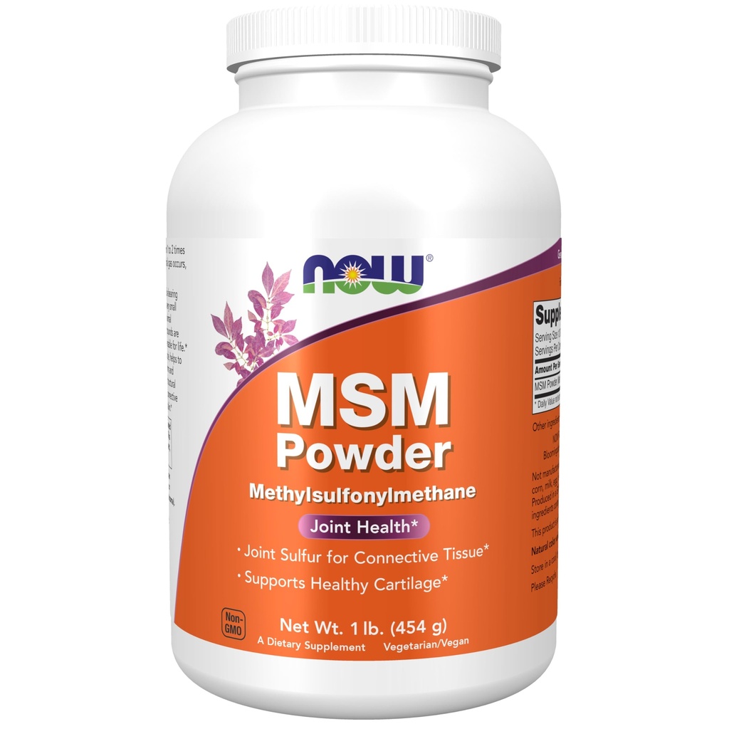 Now Foods Supplements, HSH (Metilsulfonilmetano) Pó, Suporta Cartilagem Saudável*, Saúde Conjunta*, 1-Libra