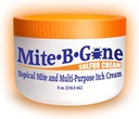 Mite-B-Gone Mite Cream & Bite Relief - 10% Natural Blend Enxofre Creme para Bites Multi-Purpose, Vermelhidão, Coceira, & Irrigação □ Seguro para Crianças e Adultos