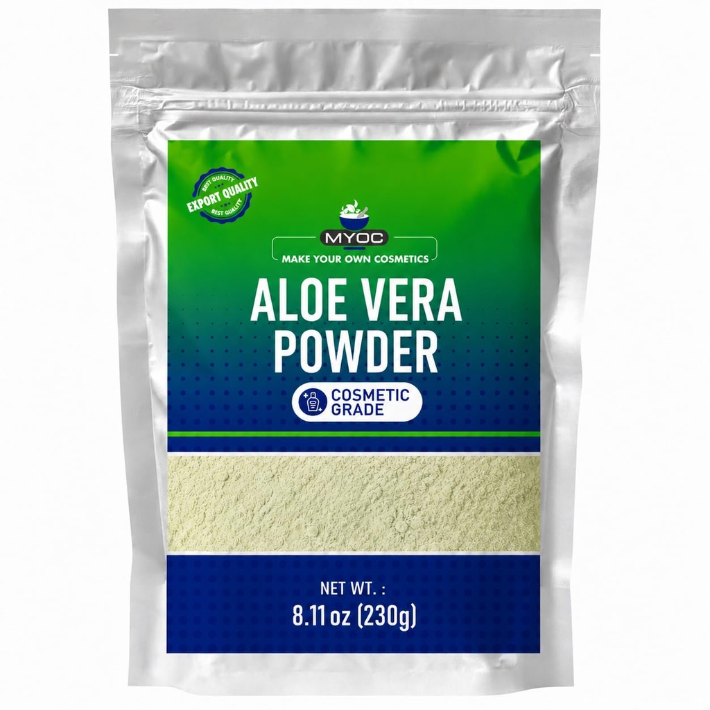 Aloe Vera pó uso orgânico para pele e cuidados com o cabelo - 230 Grams (8.01 Oz)