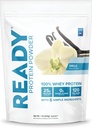 Ready® Protein Powder – 25g Whey Protein, 120 calorias, 0g adicionado de açúcar – 7 ingredientes simples – sem aditivos artificiais – sem glúten, limpa e natural – baunilha (1 saco de libra)