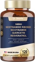 Totaria (1 embalagem) NMNH (Dihidronicotinamida Mononucleotídeo) Suplemento w/Niacinamida (Vitamina B3), Trans-Resveratrol, para Anti Envelhecimento, Energia, Foco