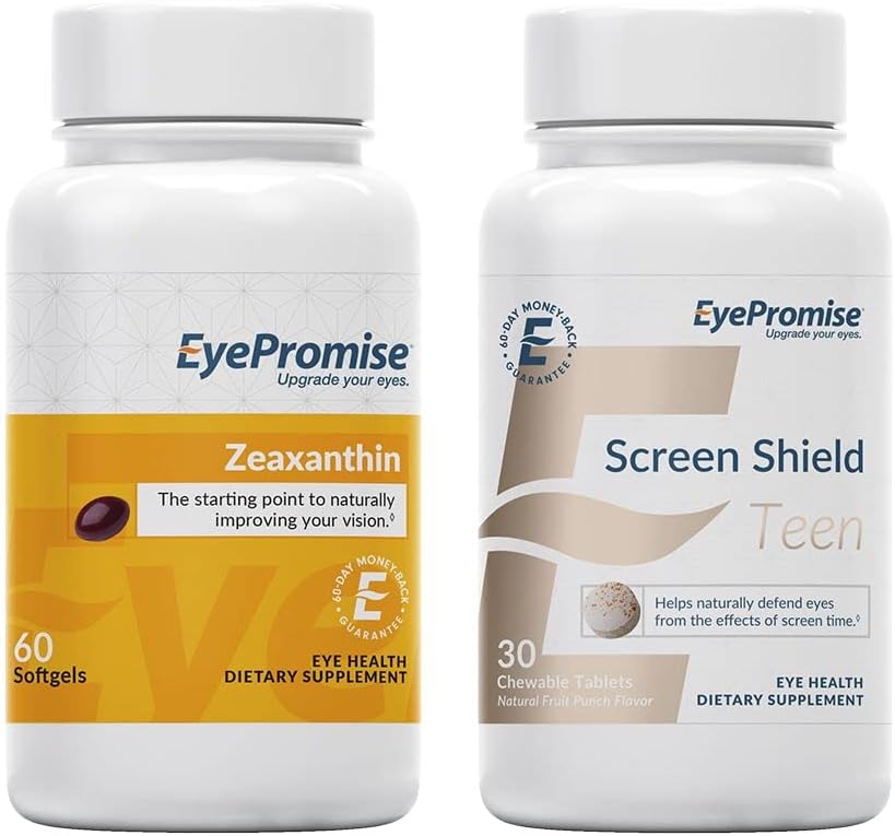 EyePromete Zeaxanthin Eye Vitamina e Screen Shield Teen Mastigable Eye Vitamina