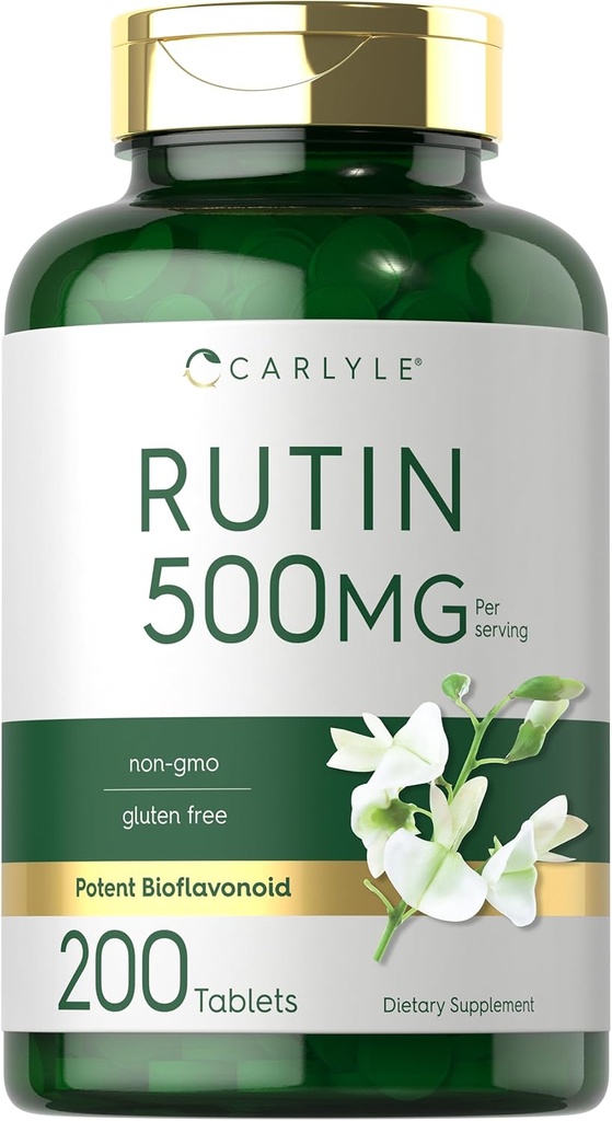 Carlyle Rutin Supplement 500mg 200 Comprimidos Vegetarian, Non-GMO, Gluten Free