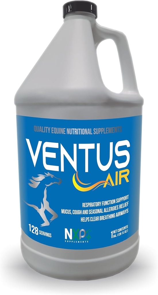 Ventus Air - Respiração Suporte Mucus Tosse Alergias Suplemento para Cavalos por Suplementos NXP - 1 Galão (128 onças)