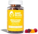 Baby Blues Brightside Vitamina D3 Gummies – Imune de alta potência, humor e suporte ósseo – Morango de manga de pêssego – Suplemento Vegan pós-natal para mães – Não-GMO, Gelatina-livre
