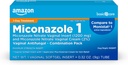 Cuidados Básicos Miconazol Nitrato Vaginal Inserir 1200 mg e Miconazol Nitrato Creme 2 Combinação Infecção Vaginal Levedura, Branco, 0,32 Onça (Pacote de ), 1 Contagem
