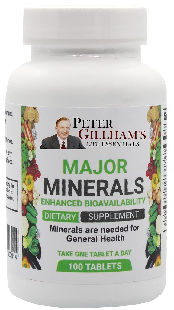 Grandes Minerais 100 Comprimidos, Sem Óxido! Fácil de Digest Multimineral, Equilibrado para Homens & Mulher Osso & Sistema Imune Suporte com Ferro e Potássio por Peter Gillham Vida Essenciais