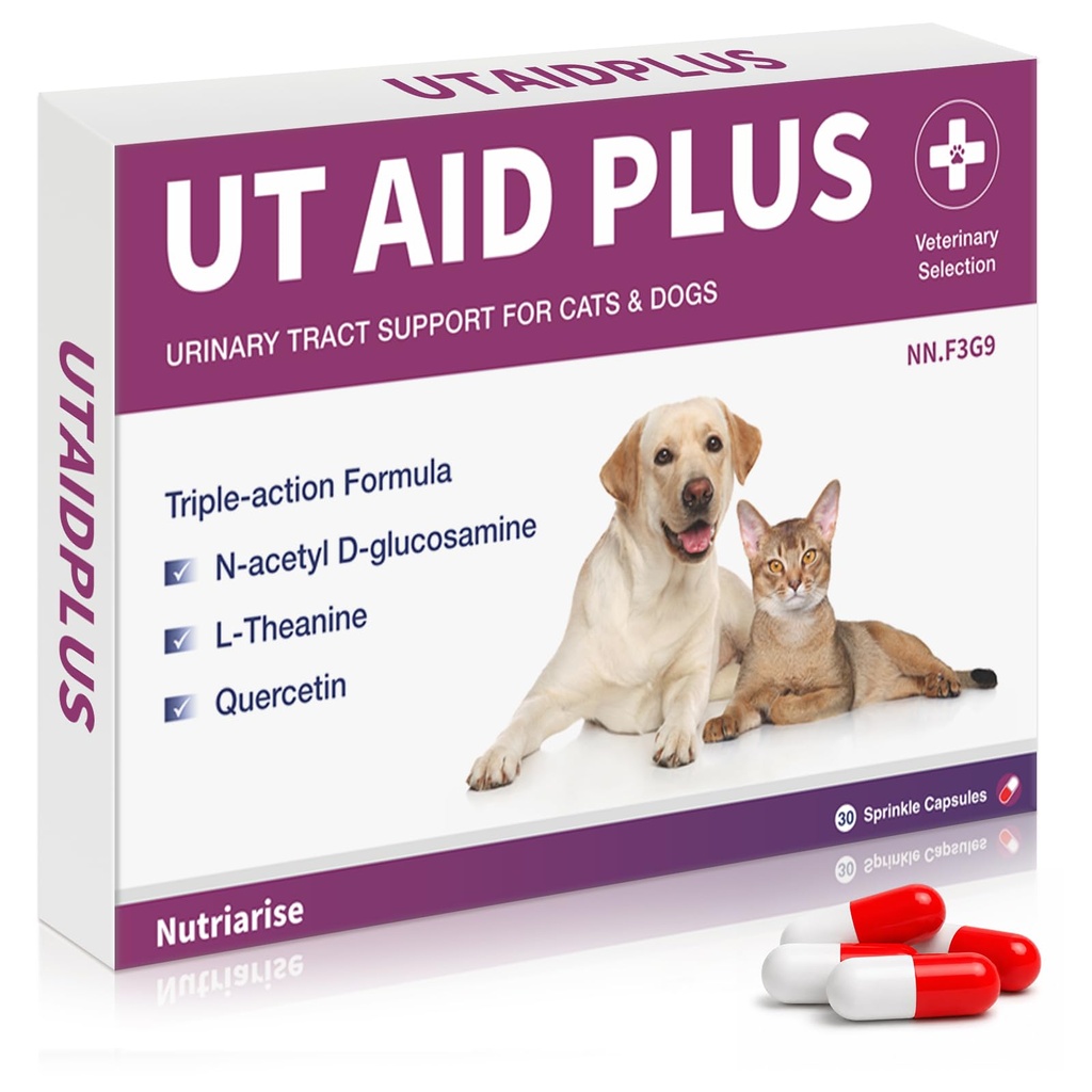 Tratamento natural de ITU para gatos e cães – Antibiótico-livre de infecção urinária Suplemento de suporte de infecção – Bladder & Rim Saúde – Prevenção de incontinência – 30 Cápsulas