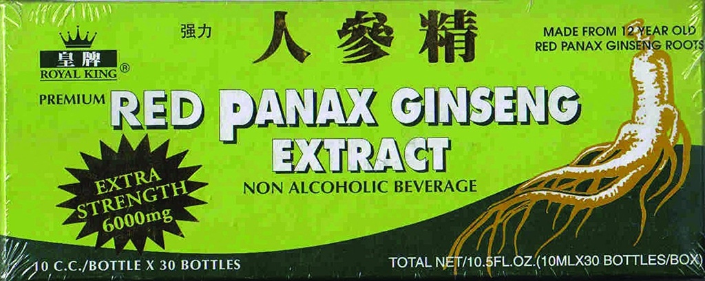 Rei Real Red Panax Ginseng Extract 6000mg 10c.c./bottle X 30 (Pacote de 4)