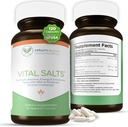 Sais Vitais, Sales Eletrolíticos para Energia e Endurance, Cloreto de Sódio, Suplementos Eletrolíticos, Suplemento de Suporte de Pressão Arterial, Cães Músculos Alívio, 120 Cápsulas Salinas - Retorno Saudável