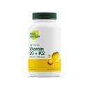 Nutrição fresca Vegan Vitamina D3 + K2 Cápsulas - 5000 UI D3 + 100mcg K2 como MK-7 para Absorção Optimal - Saúde Imune, Saúde Óssea, Humidade - Não OGM - 90 Cápsulas, 3 Mês de Abastecimento