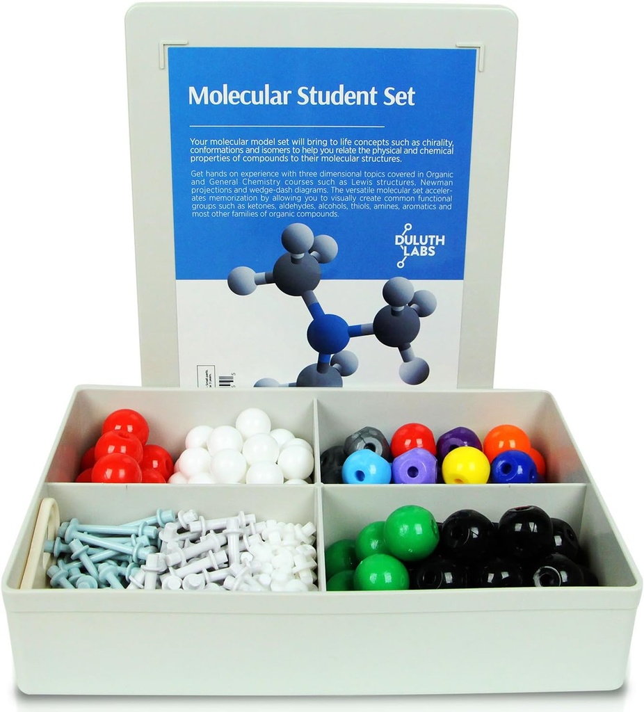 Modelo molecular de química orgânica Kit de estudante - (88 átomos e 140 peças de ligação) - MM-004