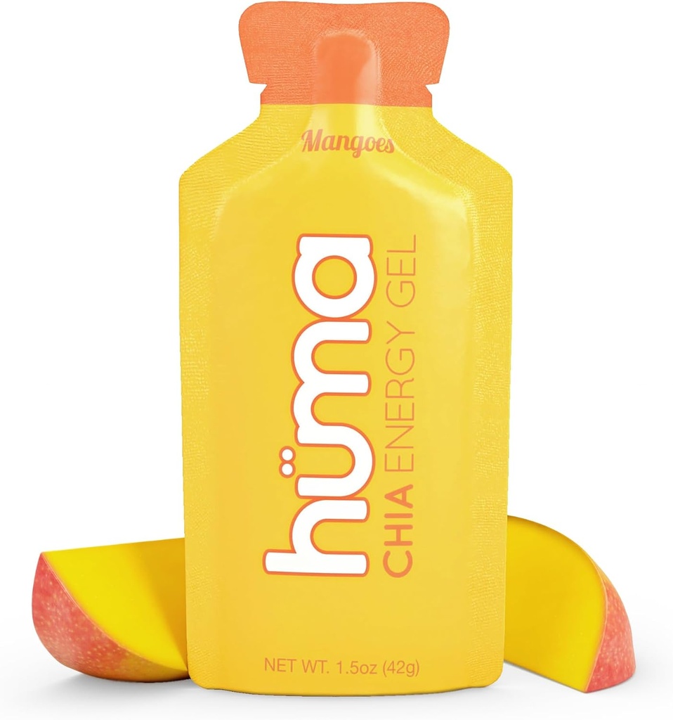 Huma Chia Energy Gel, mangas, 12 Gels - Premier Sports Nutrition for Endurance Exercise