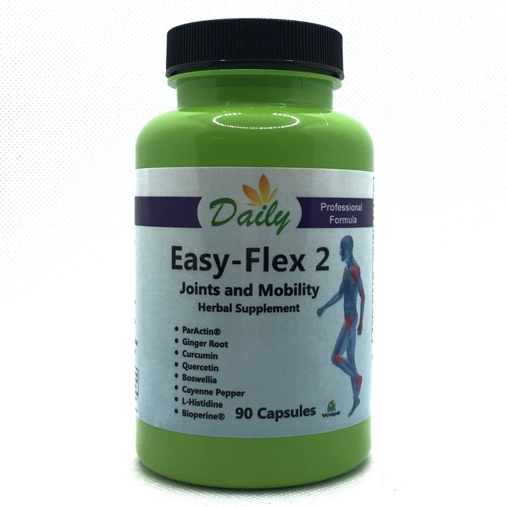 Fabricação diária Easy-Flex 2TM (Andrographis Paniculata, Boswellia Extract, L-Histidina, Curcumina (Turmérica), Quercetina, Extrato de Pimenta Negra, Ginger Root Powder e Cayenne Pepper)