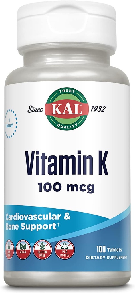 Kal 100 Mcg K1 Comprimidos, 100 Contagem