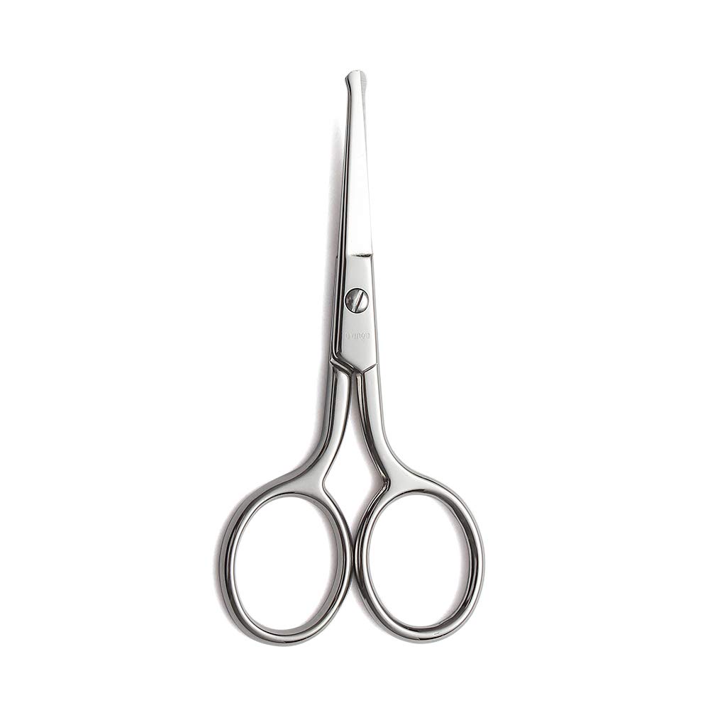LIVINGO Premium Manicure Tesoura de ponta arredondada de aço inoxidável multi-usos Cutícula Pedicure Beleza Kit de agasalho para unhas, sobrancelha, pestanas, pele seca, cabelo de nariz 3,5 polegadas