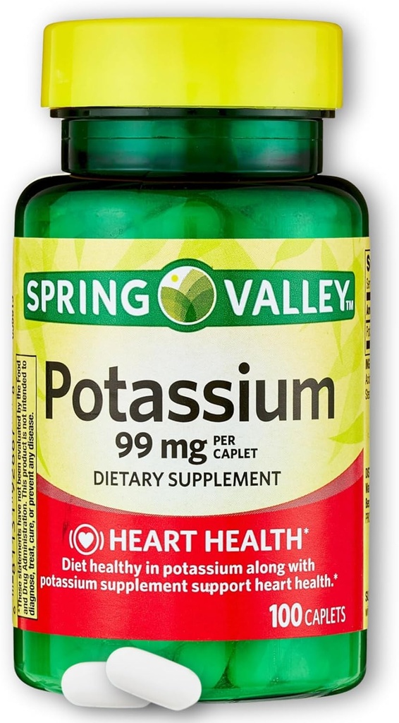 Potássio 99mg- 100 Caplets (Pacote de 1)